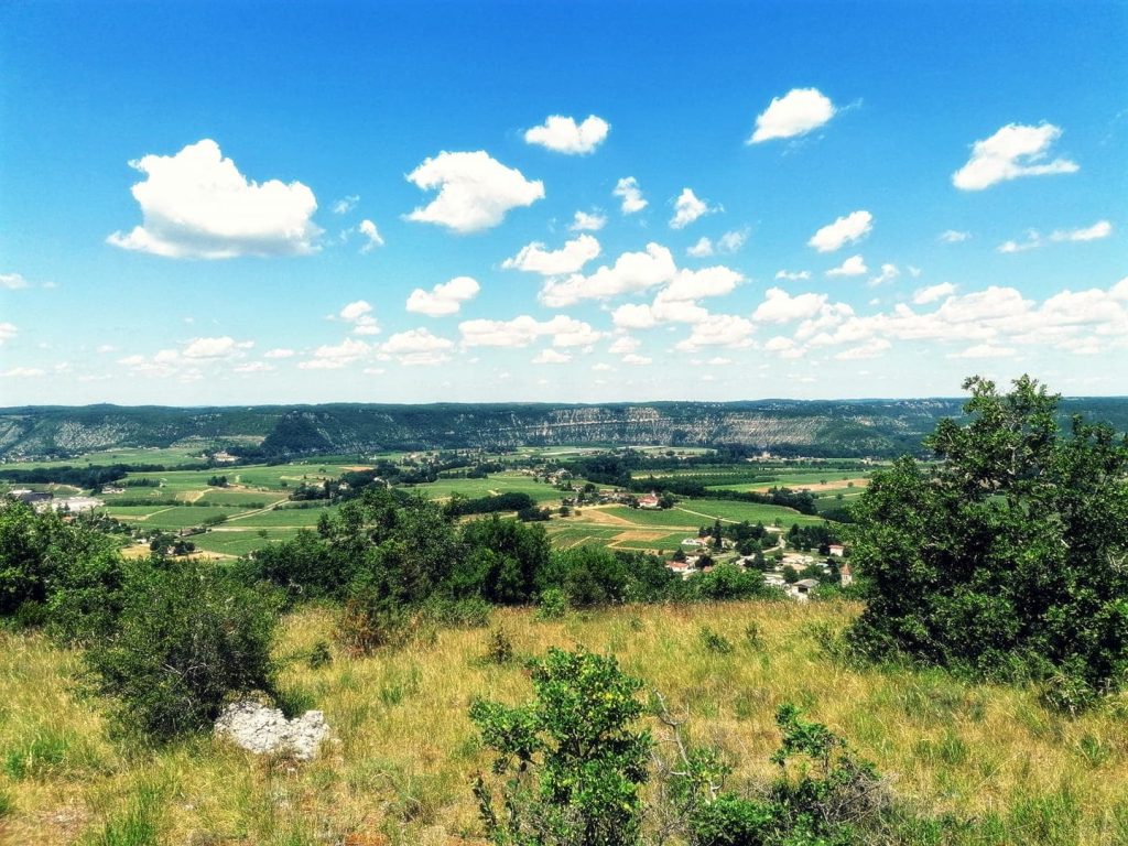 Vue des plaines de Mader, de la côte de Crayssac et du village